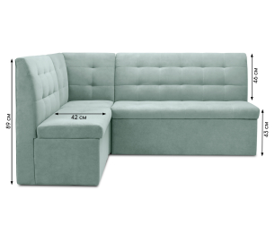 Диван кухонный угловой Омега, микровелюр