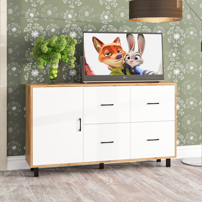 Комоды, Комод-тумба 4-ре ящика и дверка РВК 125-1504