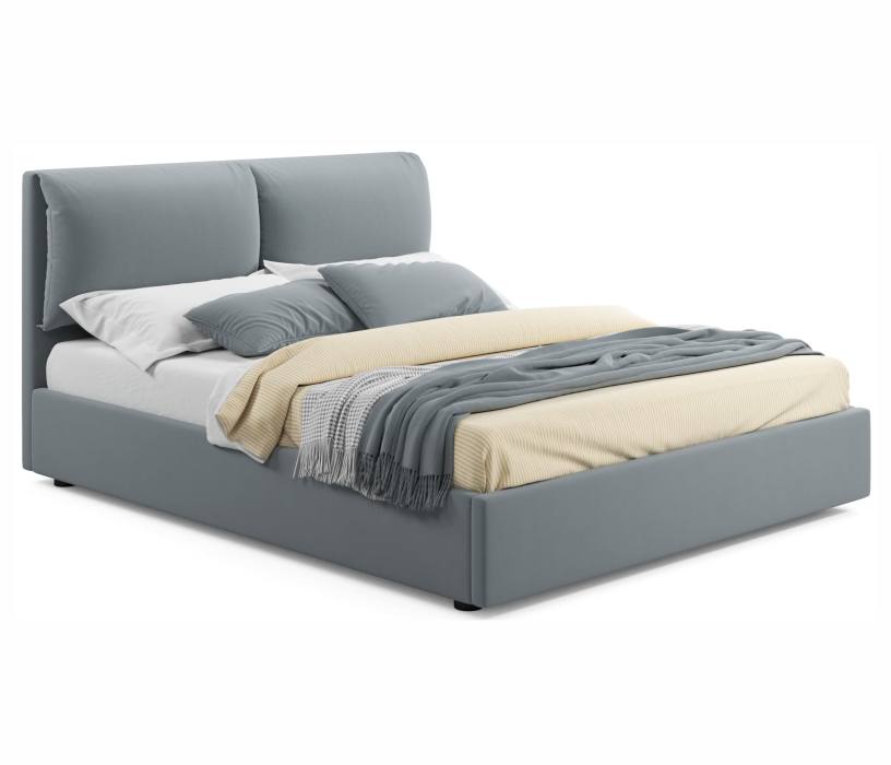 Кровати с мягким изголовьем, Мягкая кровать Vita 1600 с подъемным механизмом