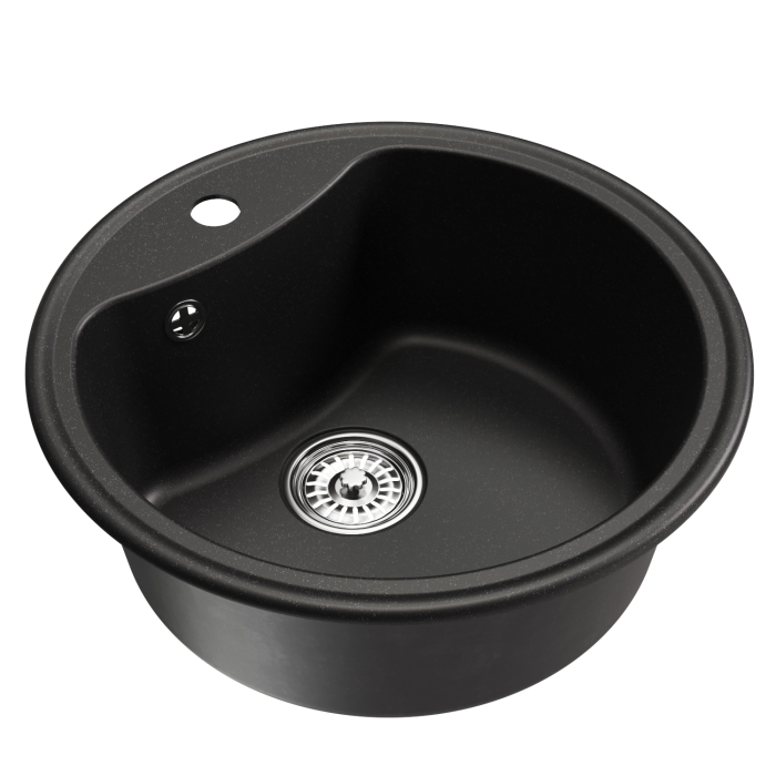 Кухонные мойки, Мойкa ML-GM09 круглая, 510 мм (глуб. чаши 190) NEW*