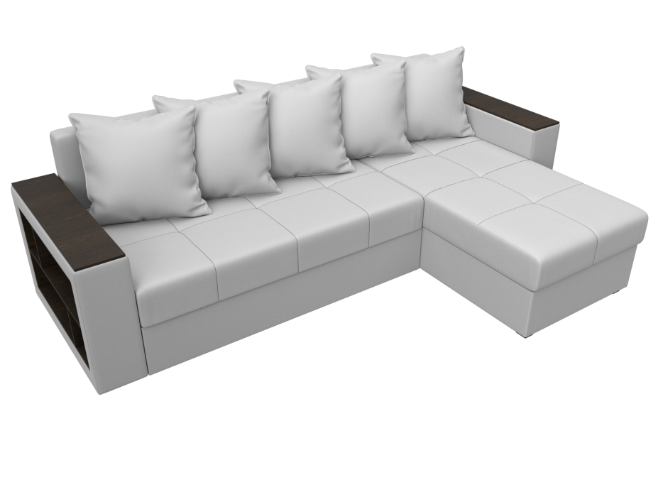 Диваны угловые в гостиную, Диван угловой Дубай Лайт угол универсальный, экокожа