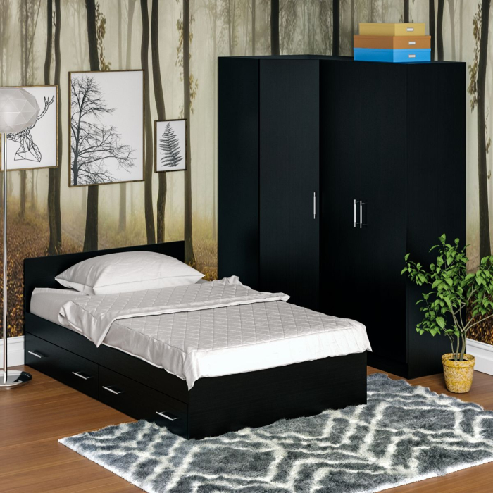 Спальные гарнитуры, Гарнитур Спальный № 2 Стандарт с кроватью 1200 с ящиками