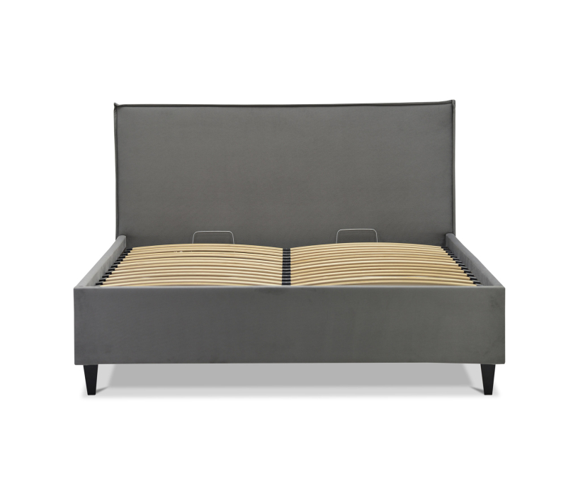 Мягкая кровать, Двуспальная кровать БЛЭР 180х200, с подъемным механизмом, велюр