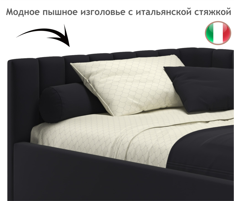 Мягкая кровать, Мягкая кровать Milena 1200 с подъемным механизмом