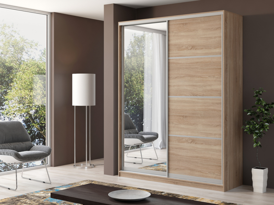 Шкафы-купе, Шкаф купе 2-х дверный Айсберг 180+зеркало