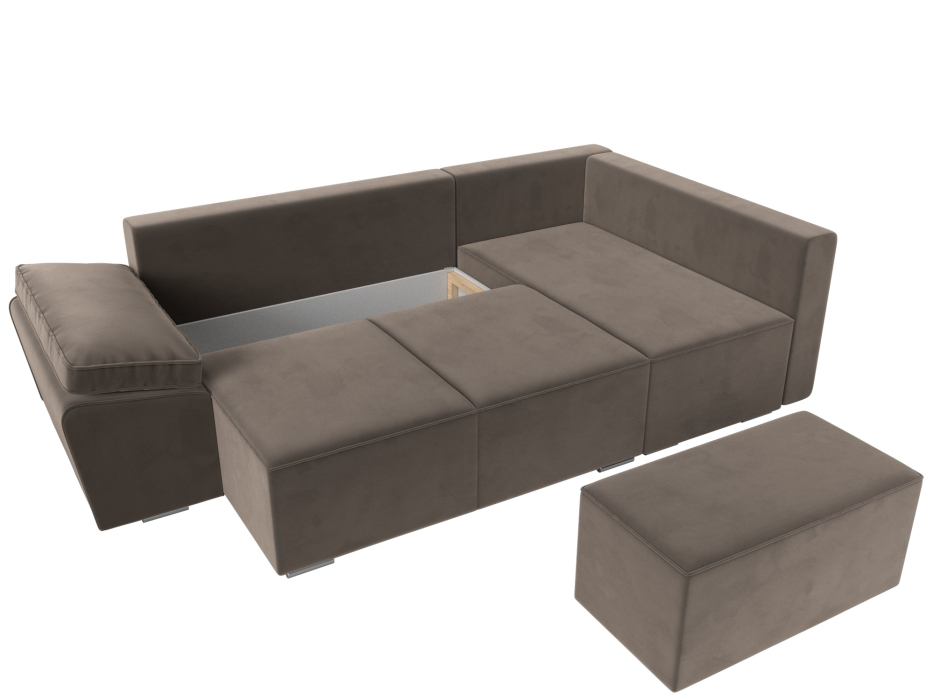 Диваны угловые в гостиную, Угловой диван Хьюго правый угол, велюр