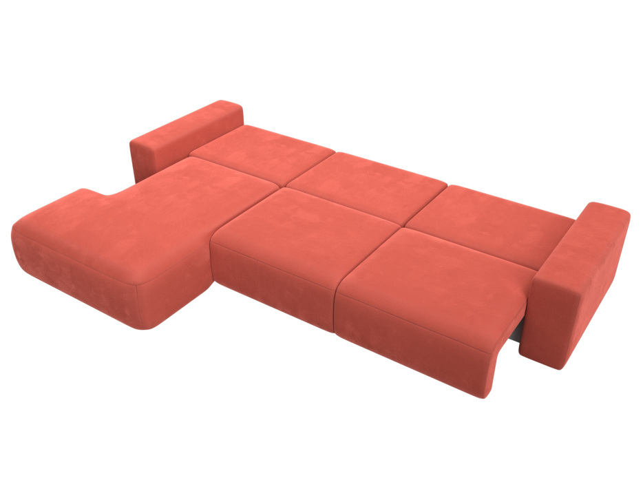 Диваны угловые в гостиную, Диван угловой Лига-036 Классик Лонг левый угол, микровельвет