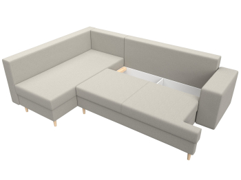 Диван угловой Сильвана левый угол, рогожка Амур