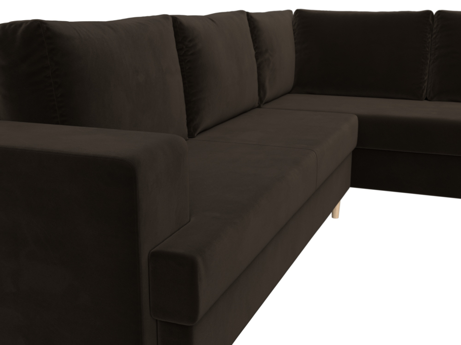 Диваны угловые в гостиную, Диван угловой Сильвана правый угол, микровельвет