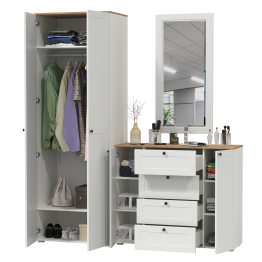 Комод с зеркалом и шкафом для прихожей Остин