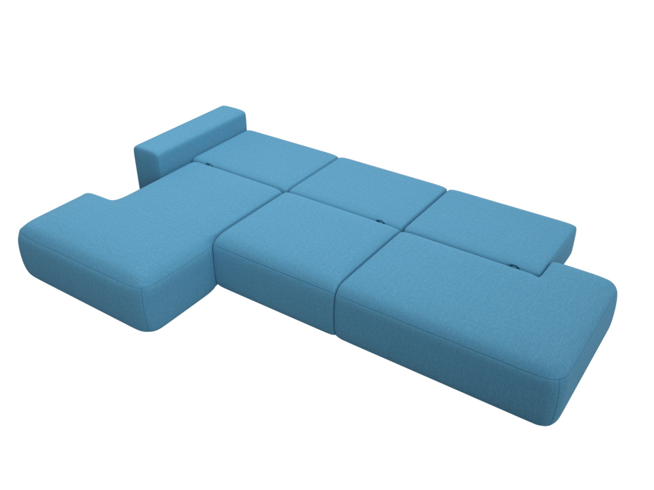 Диваны угловые в гостиную, Диван угловой Лига-036 НПБ Модерн Лонг левый угол, рогожка Амур