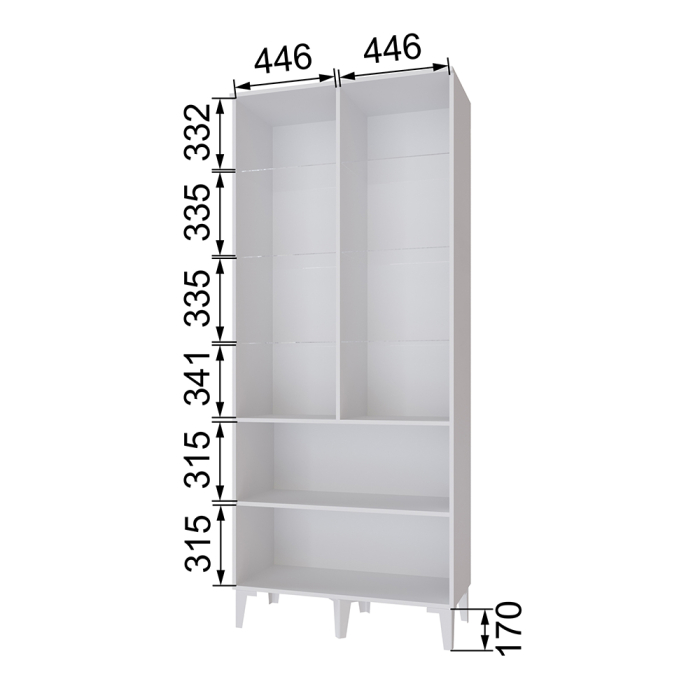 Стеклянные, Шкаф-витрина Толедо ТШ-3