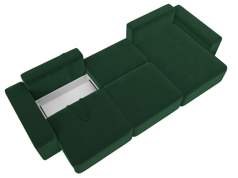 Диваны угловые в гостиную, Диван угловой Лига-074 угол универсальный, велюр SEVEN