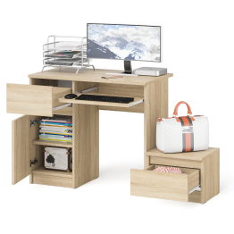 Стол компьютерный Мори МС-1 левый с тумбой