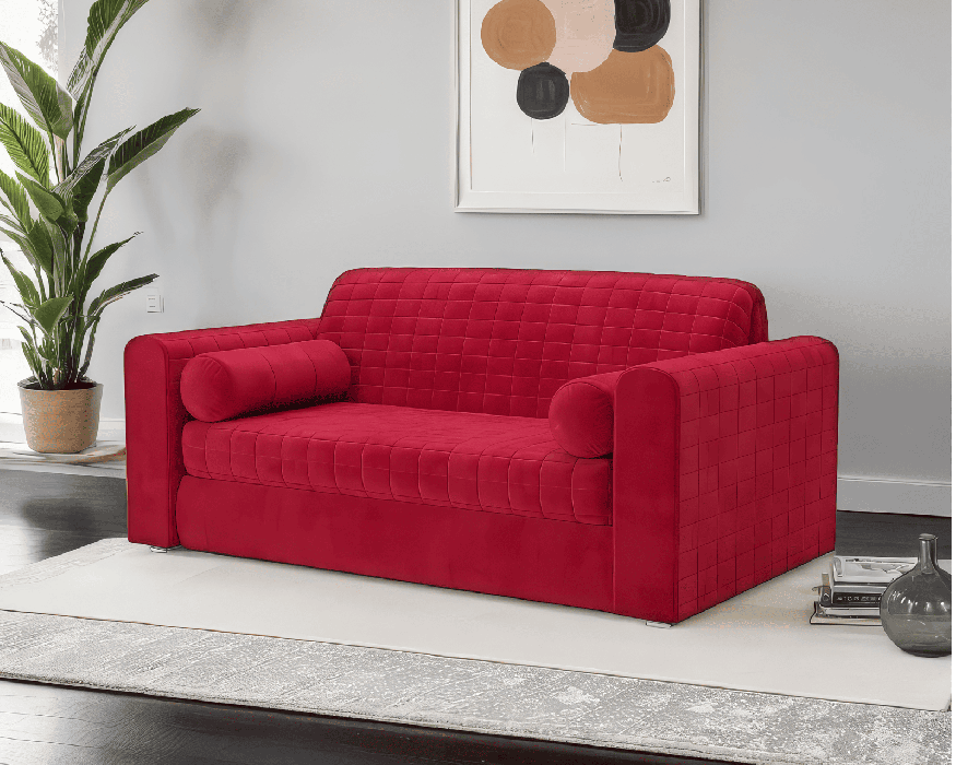 Диваны с ящиком для белья, Диван аккордеон Барон №5 НПБ 140х200 Микровелюр