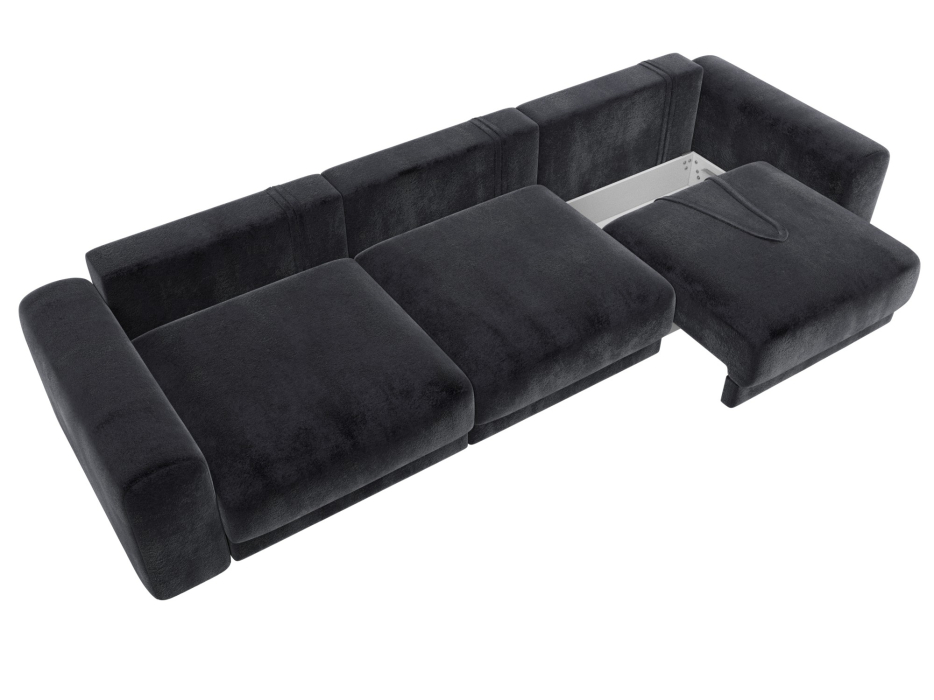 Диваны еврокнижки, Диван прямой Лига-056 НПБ Лонг, велюр TOWER