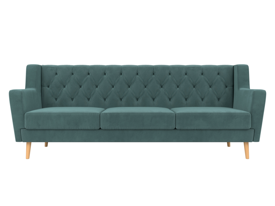 Диваны прямые кухонные, Прямой диван Брайтон 3 Люкс, велюр