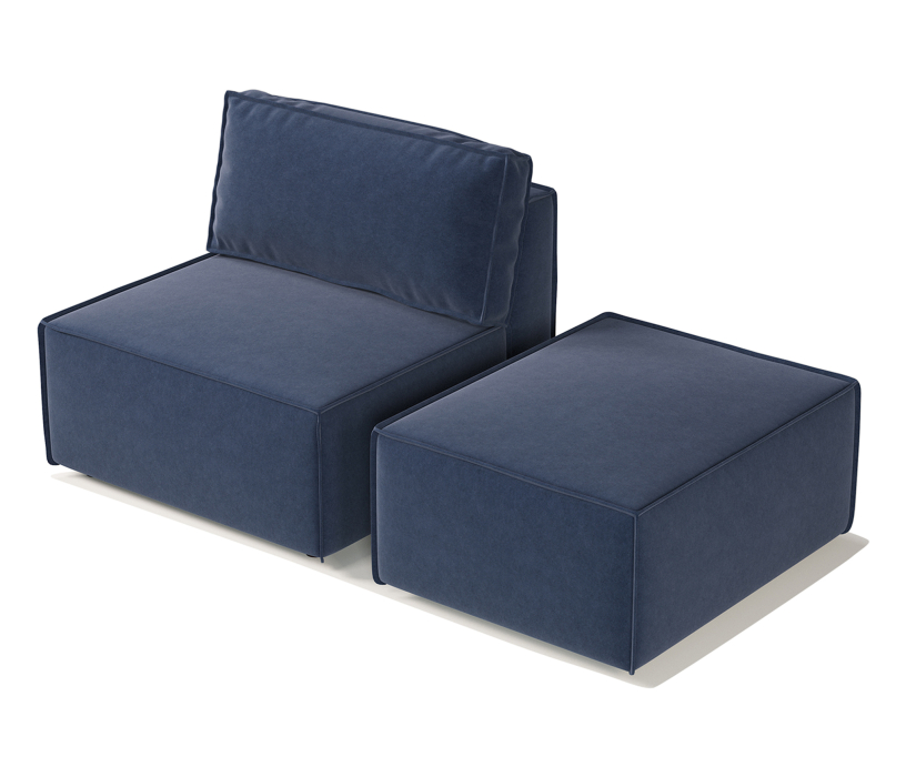 Диваны угловые в гостиную, Диван модульный Гамма 170х95х70 см, правый