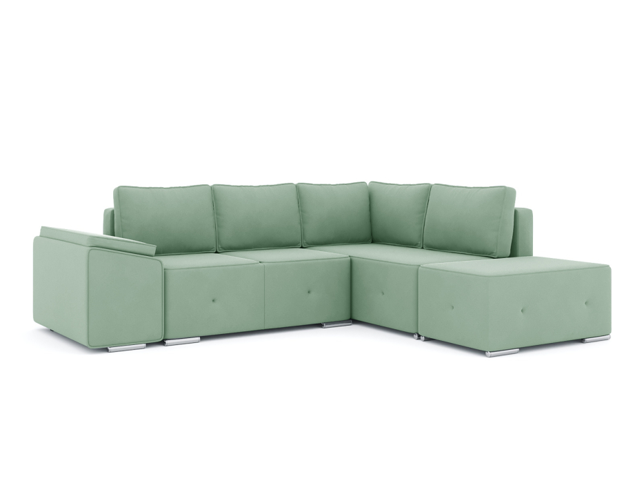 Диваны угловые в гостиную, Диван-кровать угловой Хавьер  ПБ еврокнижка, велюр