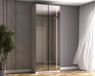 Спальня Букле Шкаф 2-дв (универсальный с зеркалом) *антресоль 450мм