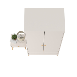 Шкаф 2-х дверный Афина и тумба прикроватная