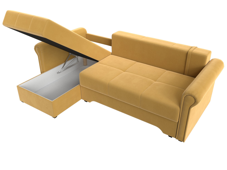 Диваны угловые в гостиную, Угловой диван Леон левый угол, микровельвет