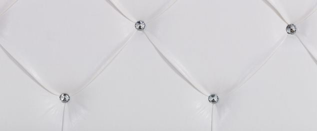 Кровать с мягким изголовьем Монблан, база + стразы, экокожа, 140*200