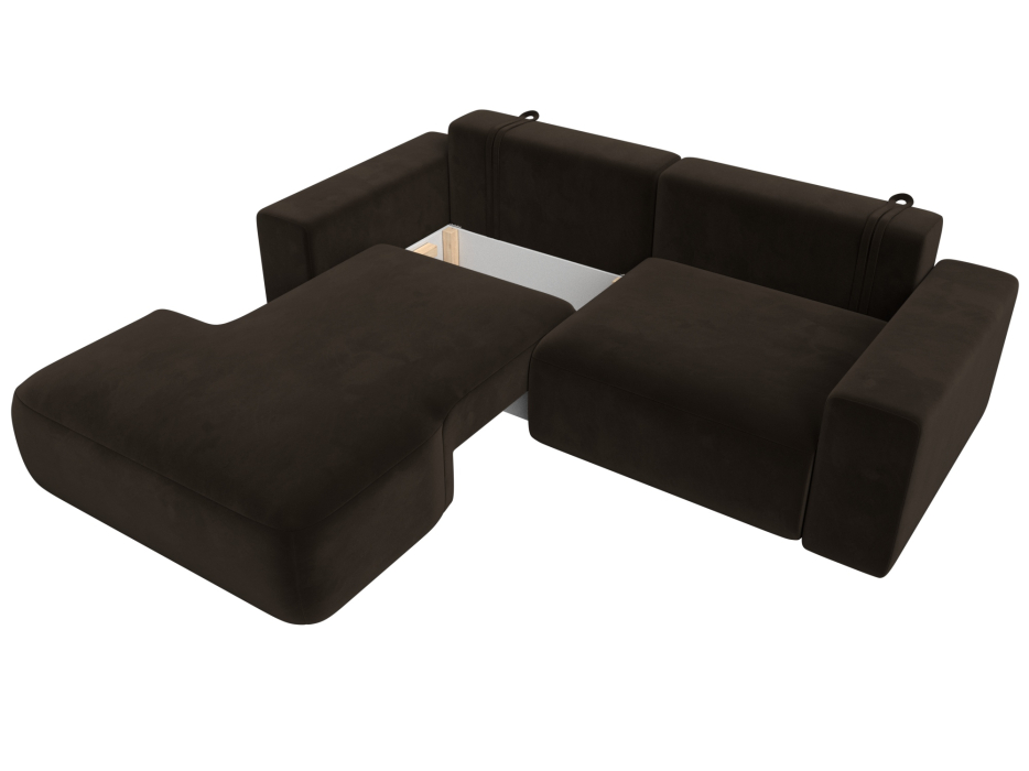 Диваны угловые в гостиную, Диван угловой Лига-036 Классик левый угол, микровельвет