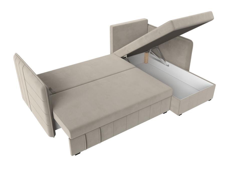 Диваны угловые в гостиную, Диван угловой Слим универсальный угол, микровельвет