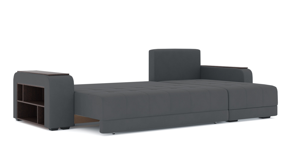 Диваны угловые в гостиную, Диван-кровать угловой Милан ПБ еврокнижка, велюр