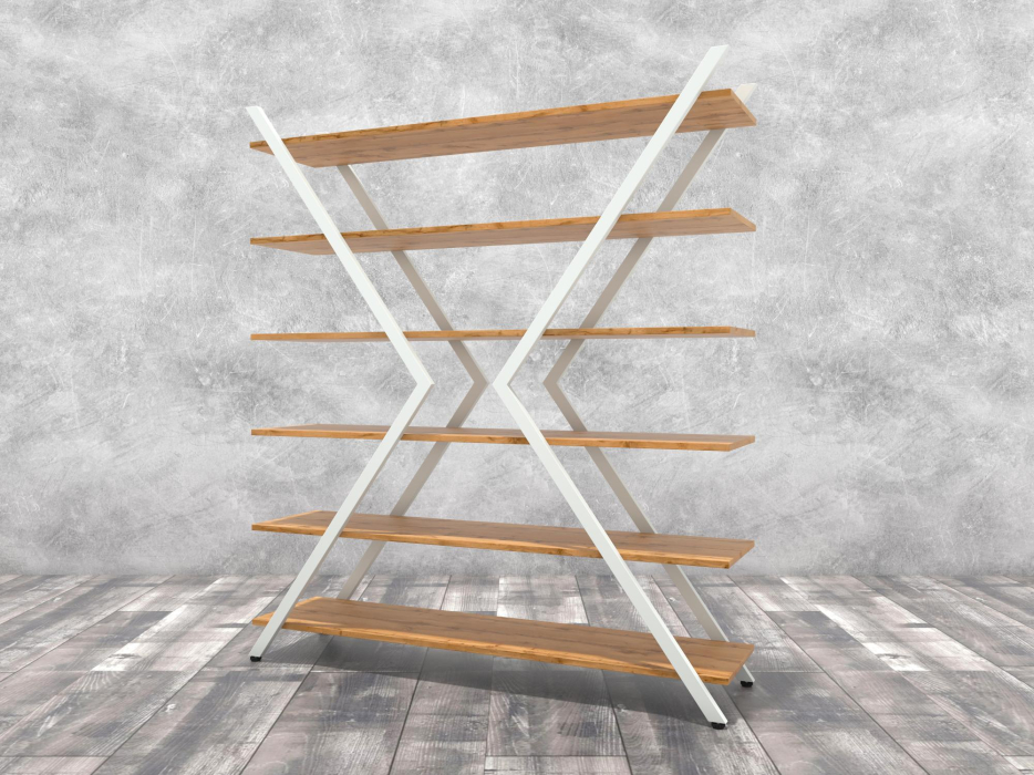 Стеллажи, Стеллаж Айсберг Лофт ИКС белый