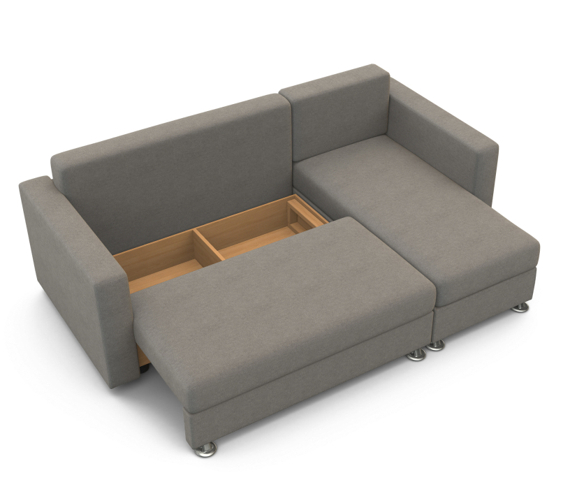 Диваны угловые в гостиную, Угловой диван Ария правый, велюр