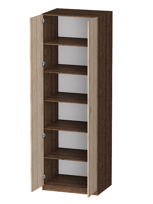 Для одежды, Распашной шкаф Лайф с полками 80*60*240 Дуб экспрессив