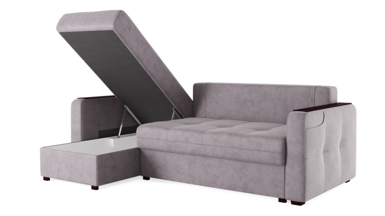 Диваны угловые в гостиную, Диван-кровать угловой Смарт 3 Велюр