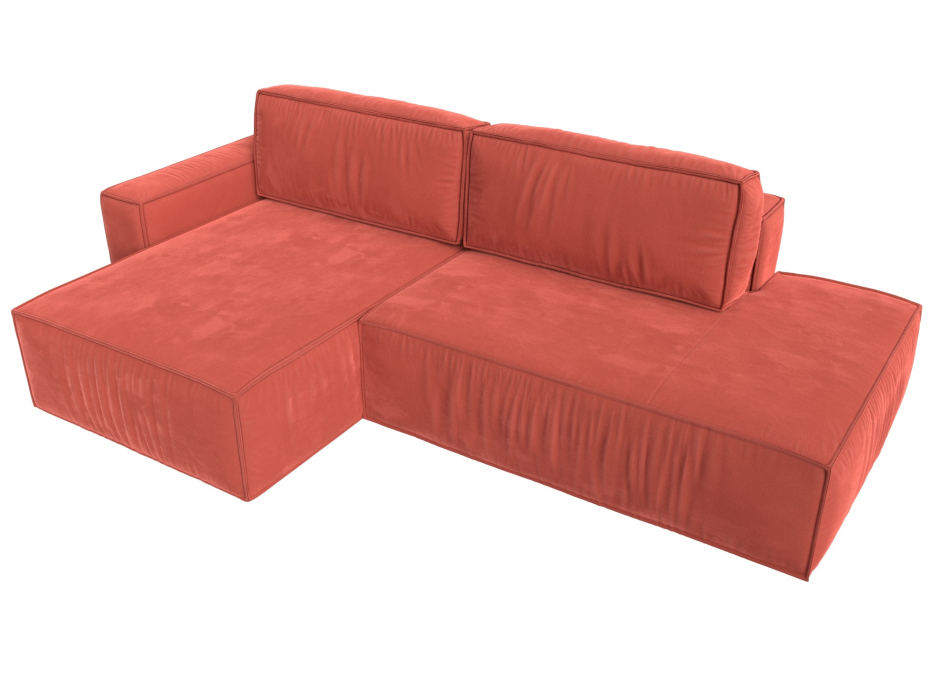 Диваны угловые в гостиную, Угловой диван Прага модерн левый угол, микровельвет