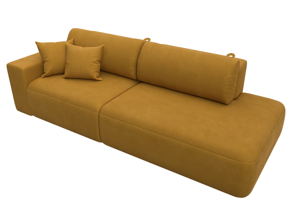 Диваны еврокнижки, Диван прямой Лига-036 НПБ Модерн подлокотник слева, велюр BRUT