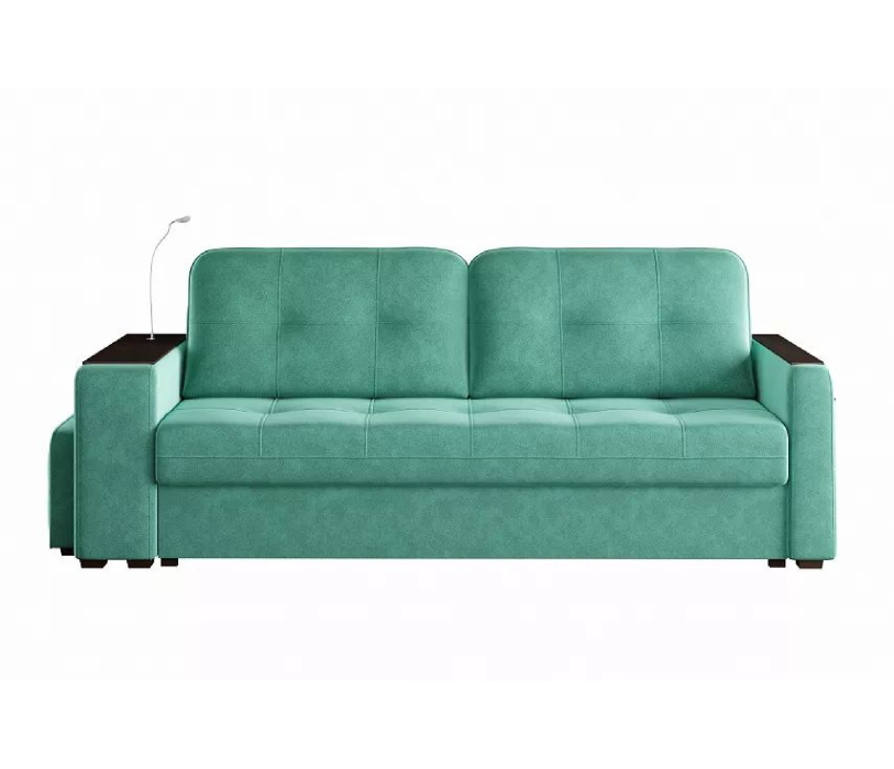 Диваны с ящиком для белья, Диван-кровать прямой Smart 4 пуф слева Велюр