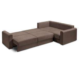 Диван угловой Мэдисон Лонг со спальным местом, микровелюр