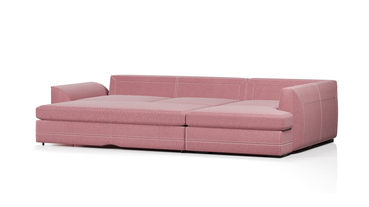 Диваны угловые в гостиную, Диван-кровать угловой Калифорния дельфин,велюр + экокожа