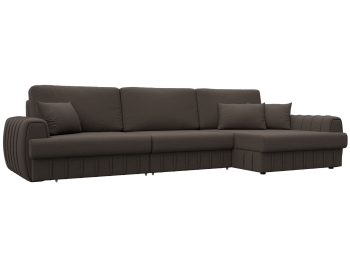 Диван угловой Лига-057 НПБ Лонг угол правый, рогожка Амур