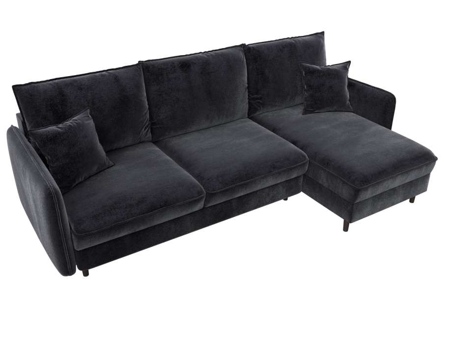 Диваны угловые в гостиную, Диван угловой Лига-064 НПБ угол универсальный, велюр TOWER