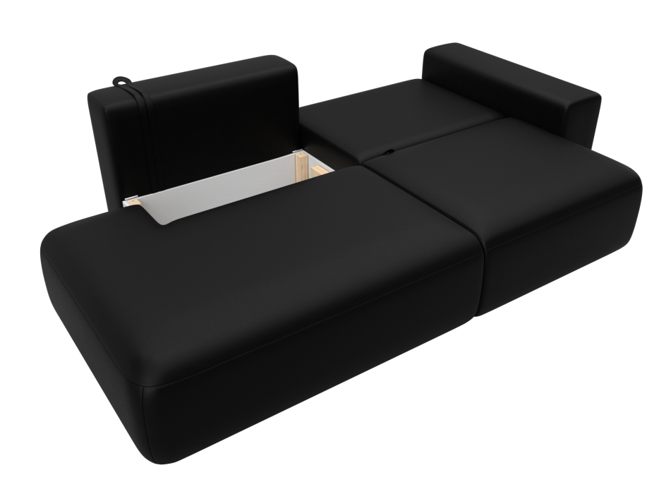 Диваны еврокнижки, Диван прямой Лига-036 НПБ Модерн подлокотник справа, экокожа GRIFON