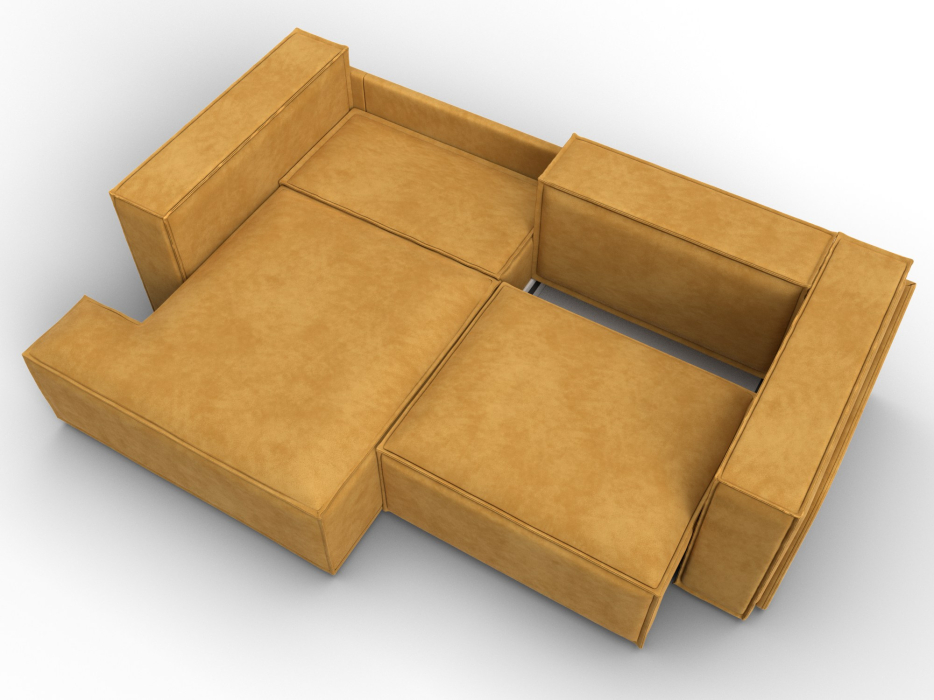 Диваны угловые в гостиную, Диван угловой Лига-061 угол левый, велюр BRUT