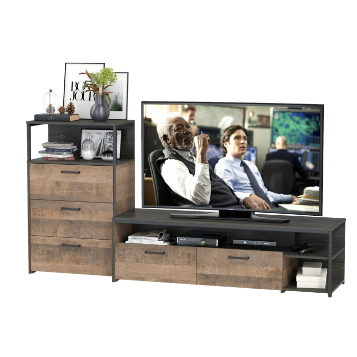 Стенки для гостиной, ТВ-тумба и комод с ящиками Трувор