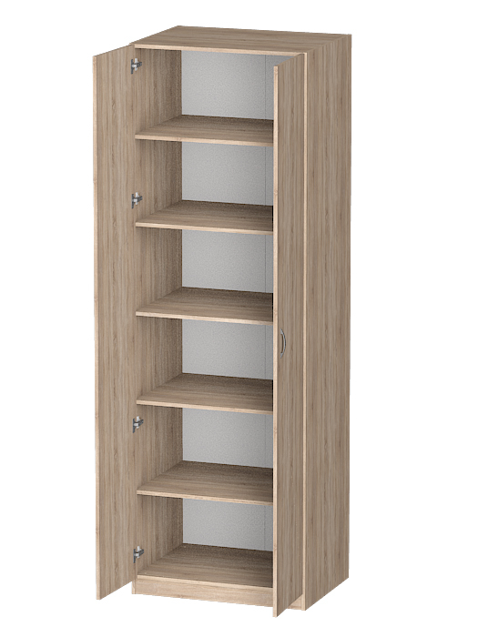 Для одежды, Распашной шкаф Лайф с полками 80*60*240 Дуб сонома