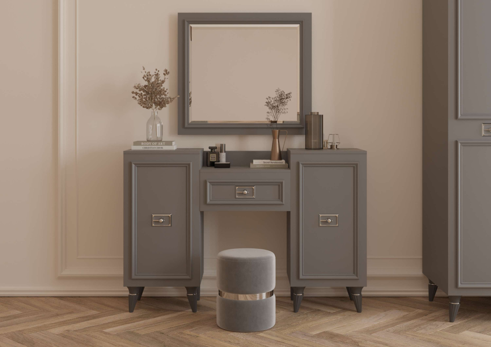 Туалетные столики, Туалетный столик Валенсия (1335х420х900) (серебро)