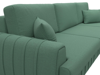 Диван угловой Лига-057 НПБ Лонг угол правый, рогожка Амур