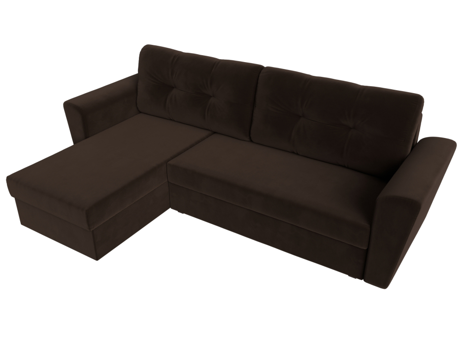 Диваны угловые в гостиную, Угловой диван Амстердам Лайт левый угол, микровельвет