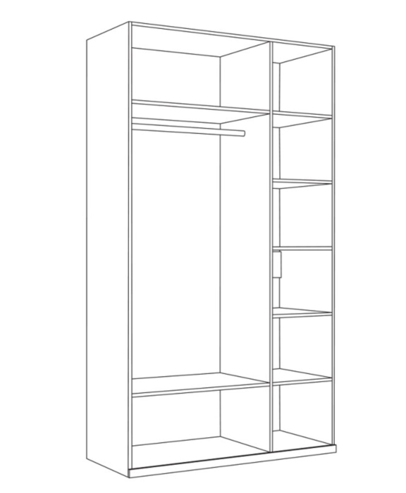Для одежды, Валенсия 13.12 Шкаф комбинированный