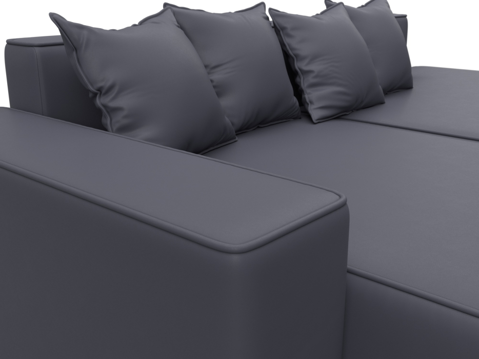 Диваны угловые в гостиную, Диван угловой Лига-079 угол левый, экокожа GRIFON